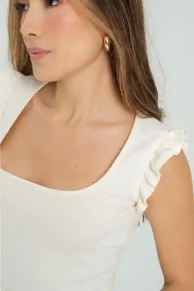 Top Mocha Color Blanco Crudo Talla XS Ragged