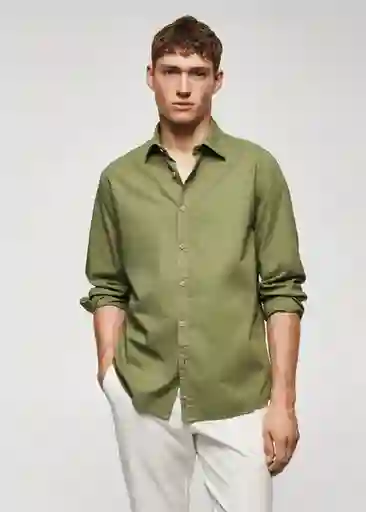 Camisa Ibiza Khaki Talla XS Hombre Mango