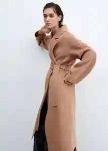 Abrigo Batin Camel Talla XL Mujer Mango