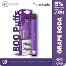 Glucloud Vape Grape Soda 0% Nic Large / 800 Puff
