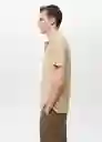 Camiseta Polo Amberes Beige Talla M Hombre Mango
