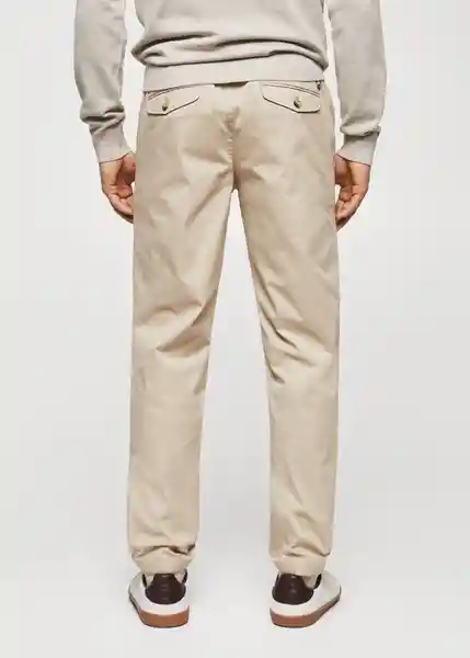 Pantalón Wallace Beige Talla 40 Hombre Mango