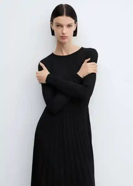 Vestido Caldera-A Negro L Mujer Mango