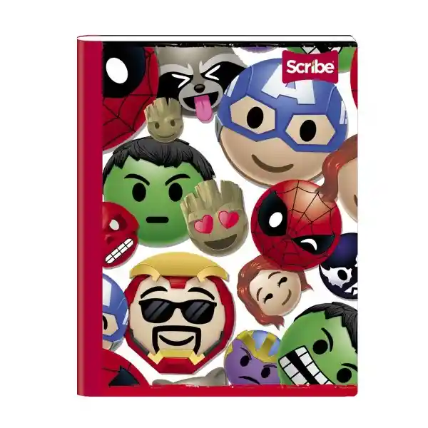 Norma Cuaderno Cosido Pasta l Doble Marvel Emoji X 50 Hojas