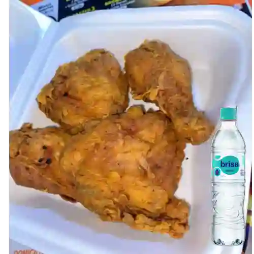 Combo Pollo Broaster 6 Pz + Brisa Sin Gas 600ML