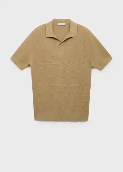 Camiseta Polo Fluid Beige Talla M Hombre Mango