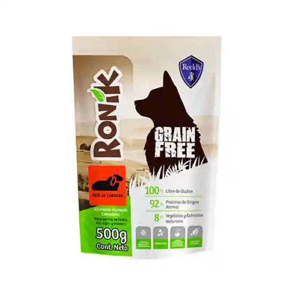 Reelds Ronik Grain Free Alimento Para Perro Cordero