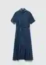 Vestido Gaia-w Azul Talla M Mujer Mango