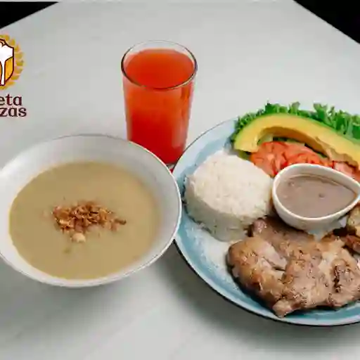 Menú del día con cerdo