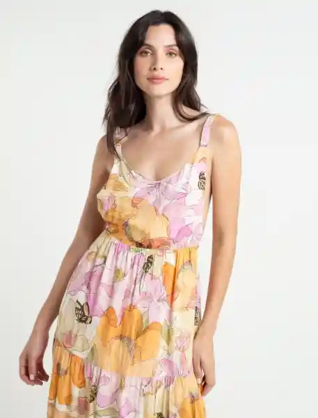  Vestido Sunrise Bailarina Rosa Medio Mujer Talla Xs Naf-Naf 