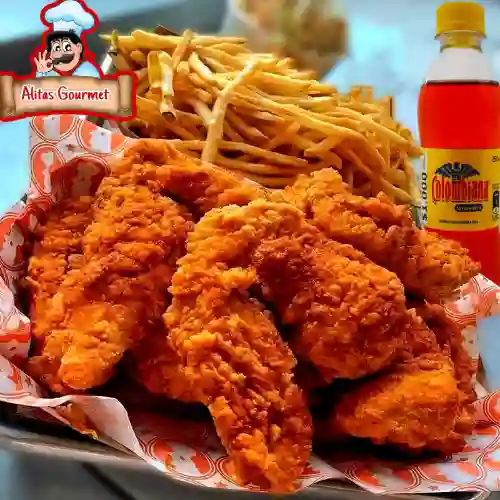 8 Alitas Bbq + Papas y Gaseosa 250ml