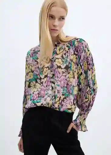 Blusa Victoria Lila Talla XS Mujer Mango