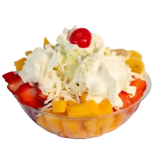 Ensalada de Frutas, Helado, Queso y Chan