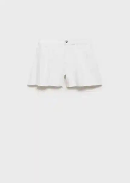 Short Ibiza Blanco Talla 40 Mujer Mango