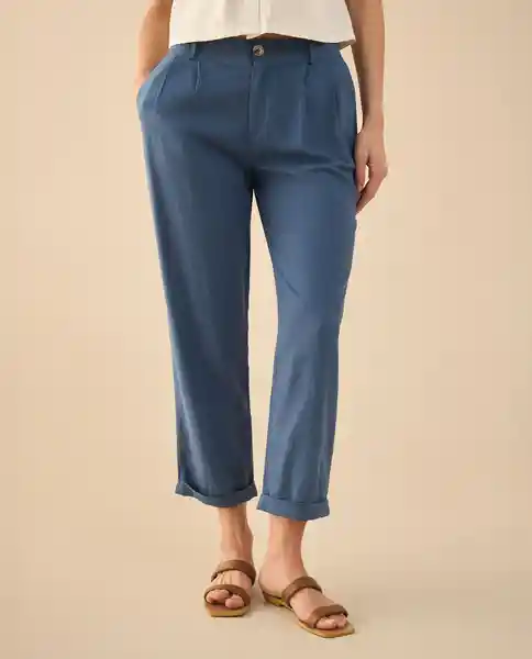 Pantalón Azul Bahía Oscuro Talla 8 631G014 Esprit