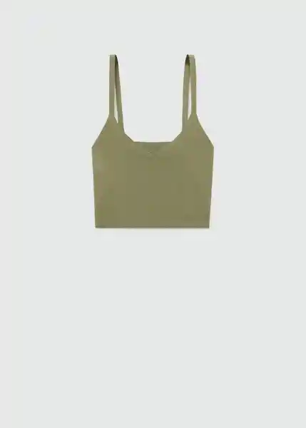 Top Simba Khaki Talla L Mujer Mango