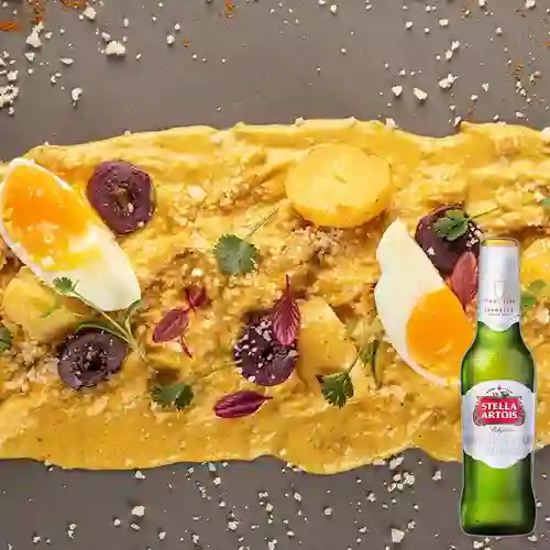 Combo Ají de Gallina + Stella Artois Bot. 330ml