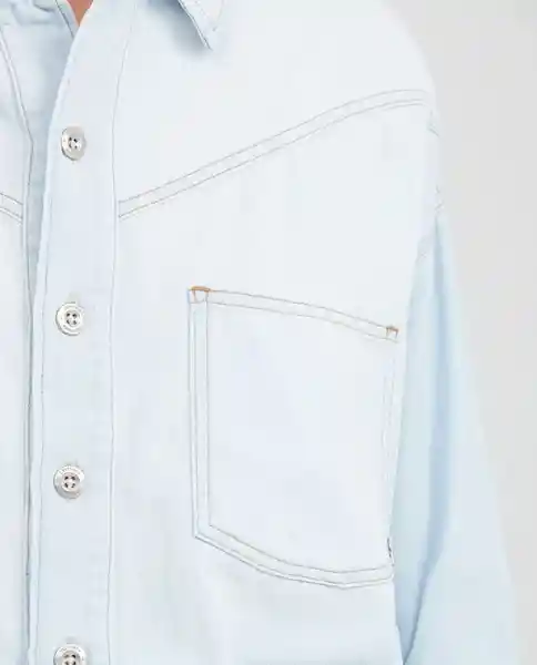 Camiseta Slim Fit Femenino Azul Cristalino Claro T L Chevignon