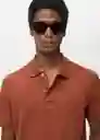 Camiseta Polo Rea Terracota Talla S Hombre Mango