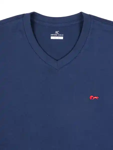 Camiseta Unicolor Regular Fit Azul Prusia S 94689 Arturo Calle