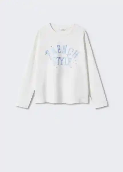 Camiseta French Offwhite Talla 08 Niñas Mango