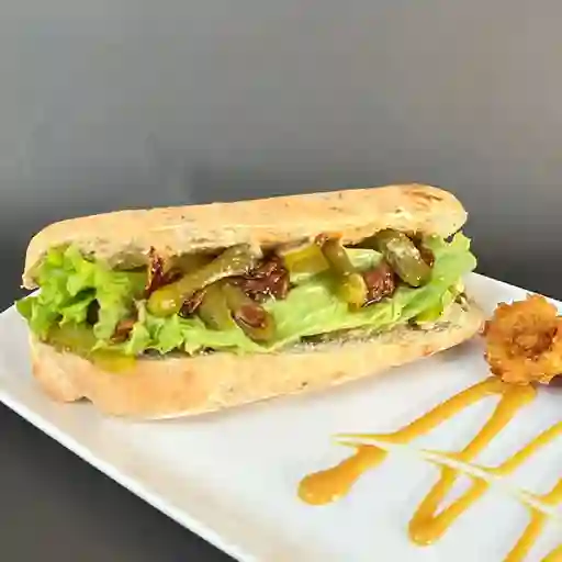 Sandwich de carne desmechada