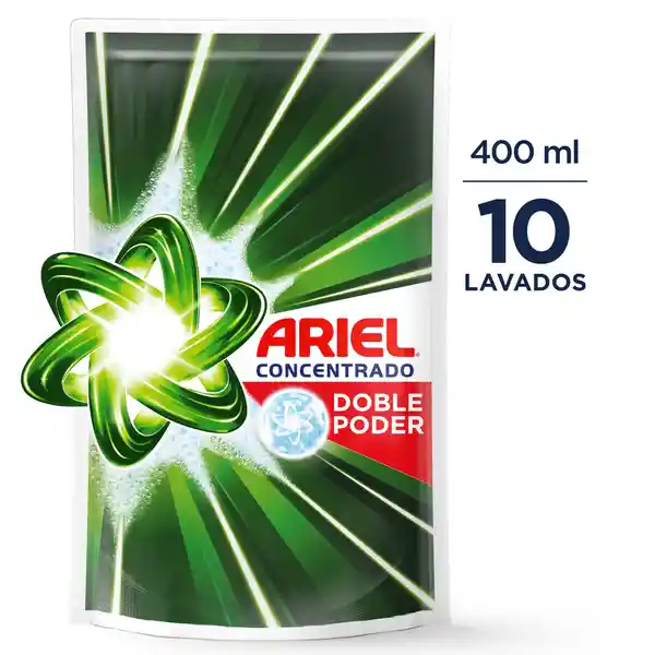 Ariel Doble Poder Detergente Líquido Concentrado