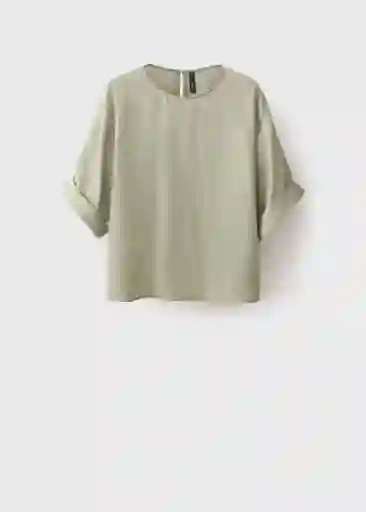 Blusa Salvia Agua Talla M Mujer Mango