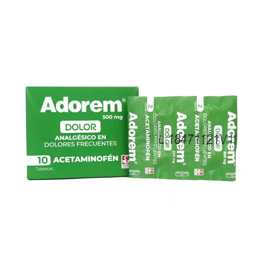 Adorem Acetaminofén Analgésico (500 mg)