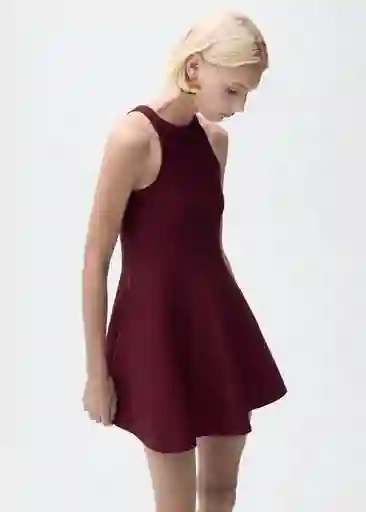 Vestido Xiqui Granate Talla M Mujer Mango