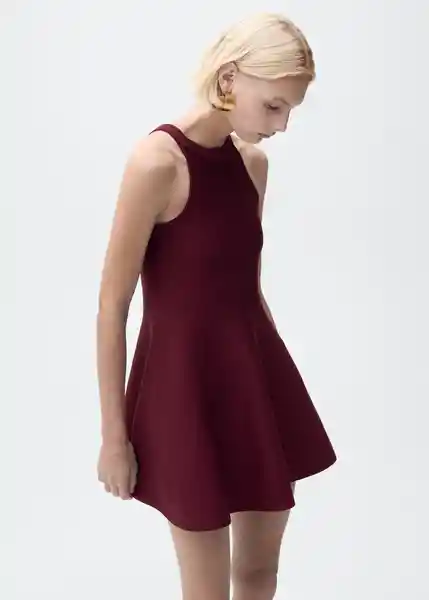 Vestido Xiqui Granate Talla M Mujer Mango