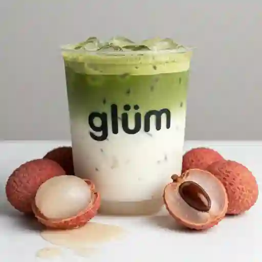 Lychee matcha latte