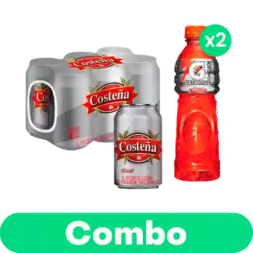 Combo 2 Pack Gatorade 1L + 6 Pack Costeña