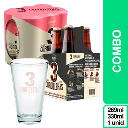 Combo 3 Cordilleras Rosada + 3 Cordilleras Negra + Vaso