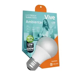 Bombillo LED Vive Ambientar 13W Luz fresca H25 1U