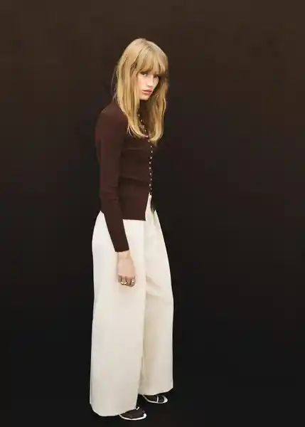 Cárdigan Twenties Chocolate Talla 18 Mujer Mango