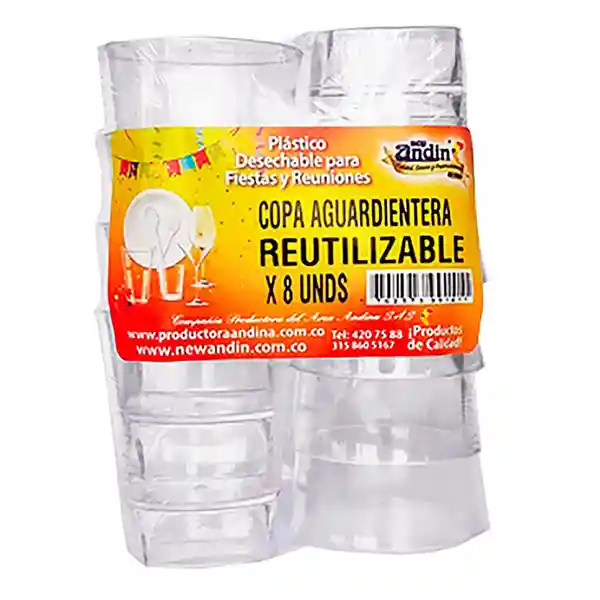 New Andin Copa Aguardientera Reutilizable