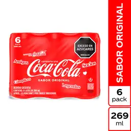Gaseosa Coca-Cola Sabor Original 269Ml X 6 Unds