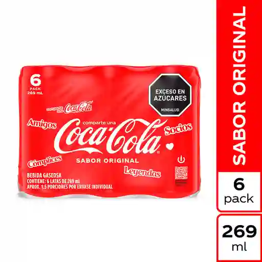 Gaseosa Coca-Cola Sabor Original 269Ml X 6 Unds