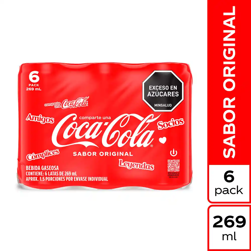 Gaseosa Coca-Cola Sabor Original 269Ml X 6 Unds
