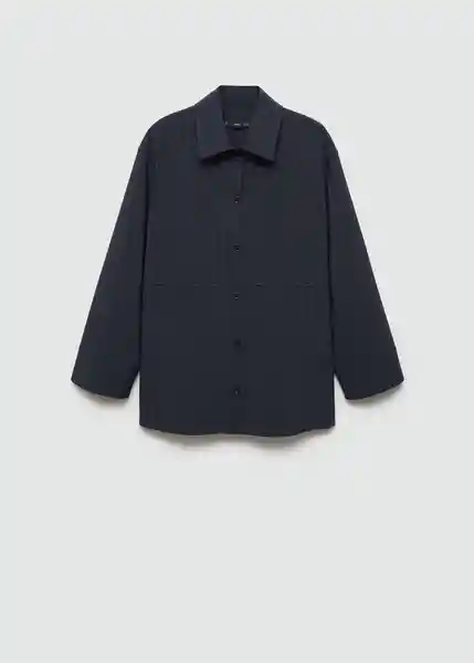 Sobrecamisa Onix Marino Talla M Mujer Mango