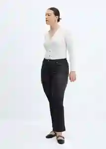 Jean Sienna Negro Talla 32 Mujer Mango