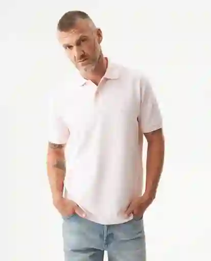 Camiseta Polo Classic Masculino Rosa Talla L 153207 Chevignon