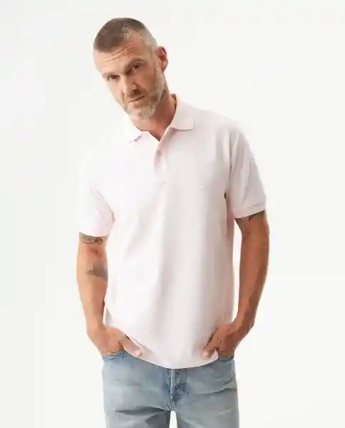 Camiseta Polo Classic Masculino Rosa Talla L 153207 Chevignon