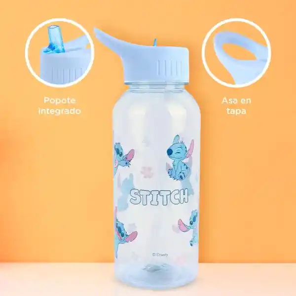 Disney Botilo Plástico Con Pitillo Série Lilo & Stitch 1000 mL