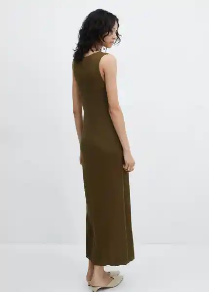 Vestido Cacao Khaki Talla L Mujer Mango