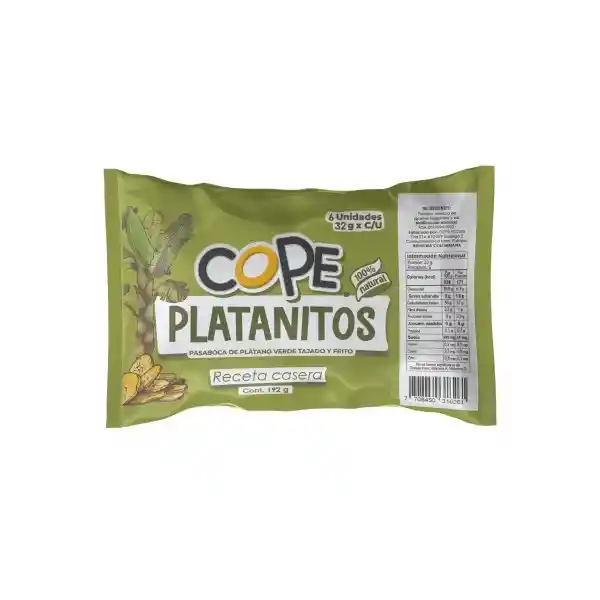 Platanitos Pasaboca Cope Platano Verde Tajado Frito