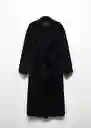 Abrigo Verdi Negro Talla 18 Mujer Mango