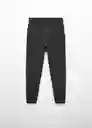 Pantalón Zipper Negro Talla 06 Niños Mango