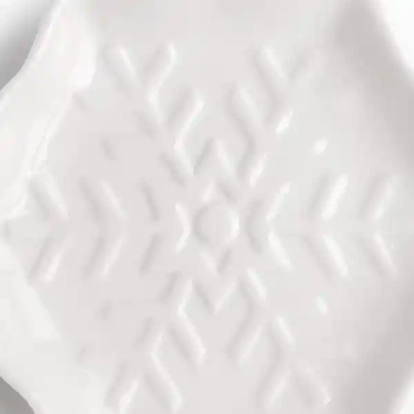 Plato Snowflake Blanco 14 cm Ambiente Gourmet
